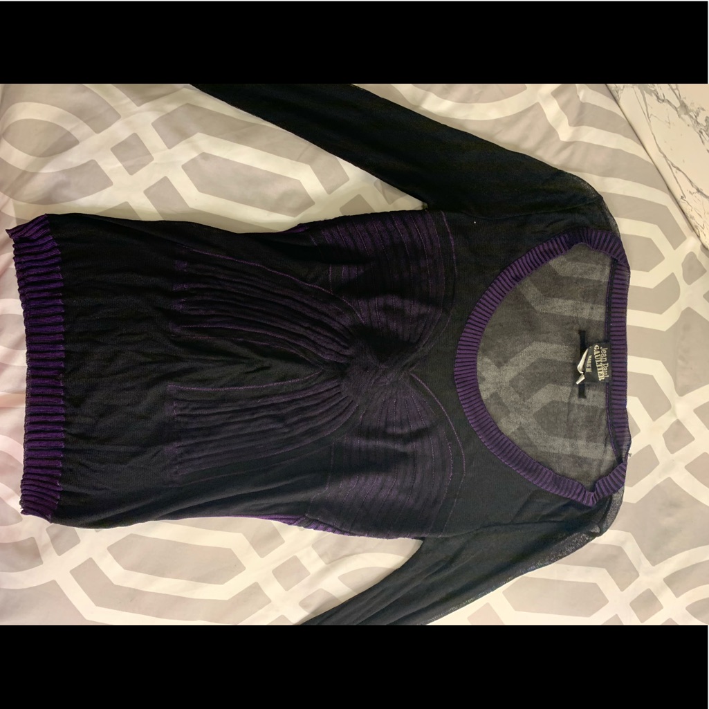 Jean Paul Gaultier Silk Bow Long Sleeve